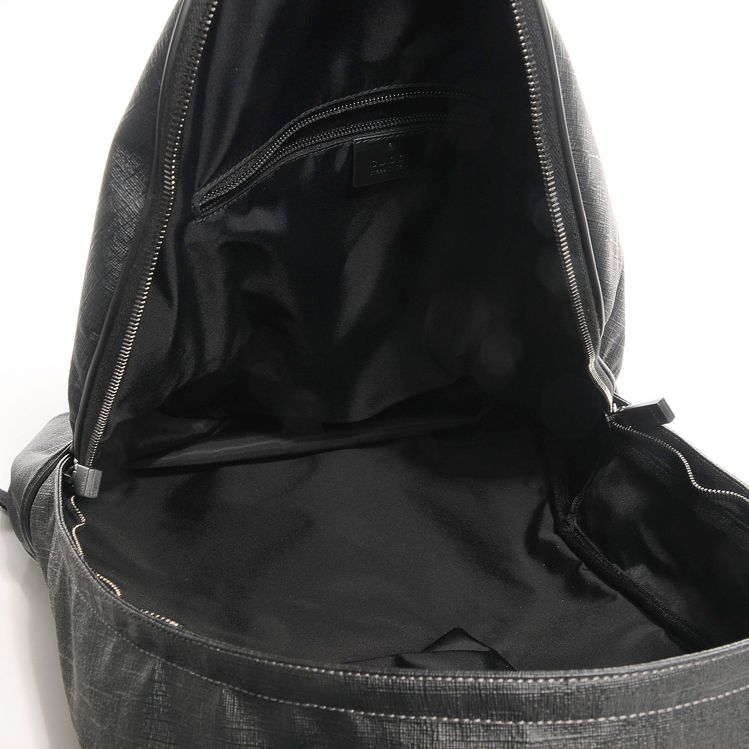 Gucci Coated Canvas Interlocking G Travel Backpack Black 5 of 9