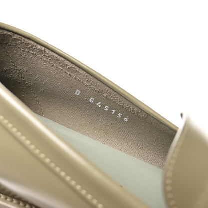 Chanel Calfskin Metal CC Loafers 37.5 Khaki 8 of 10