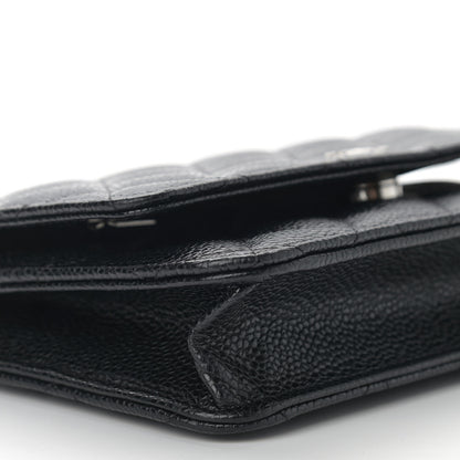 Chanel Caviar Quilted Wallet On Chain WOC Black 10 of 12