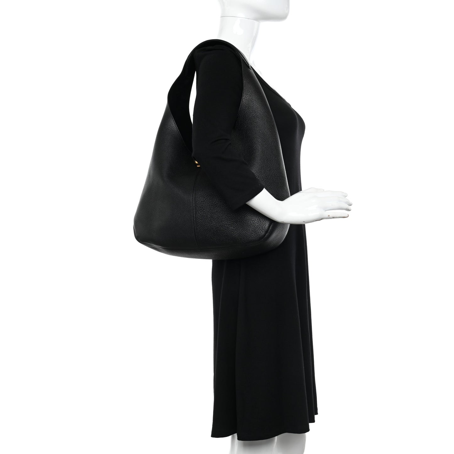 Calfskin Margot Hobo Black