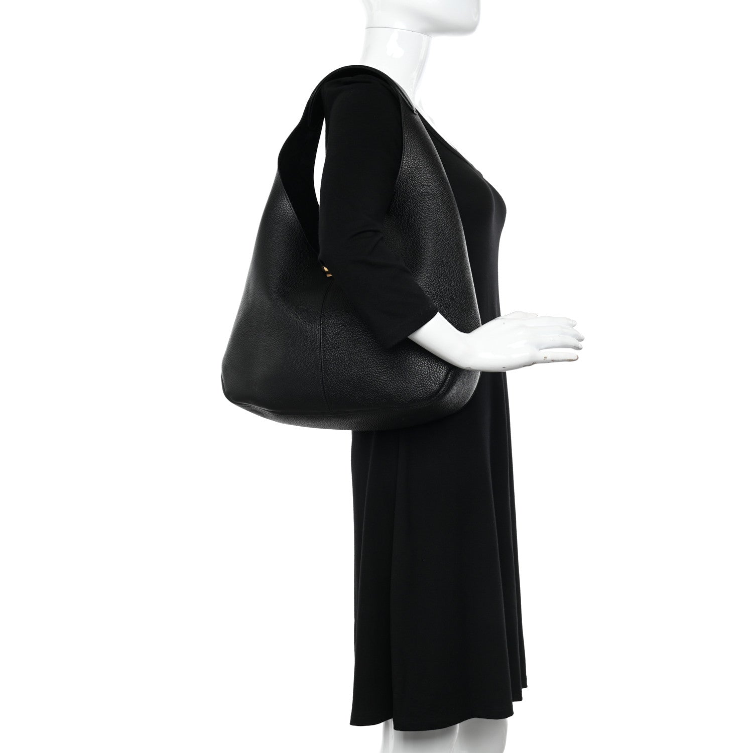 Salvatore Ferragamo Calfskin Margot Hobo Black 3 of 10