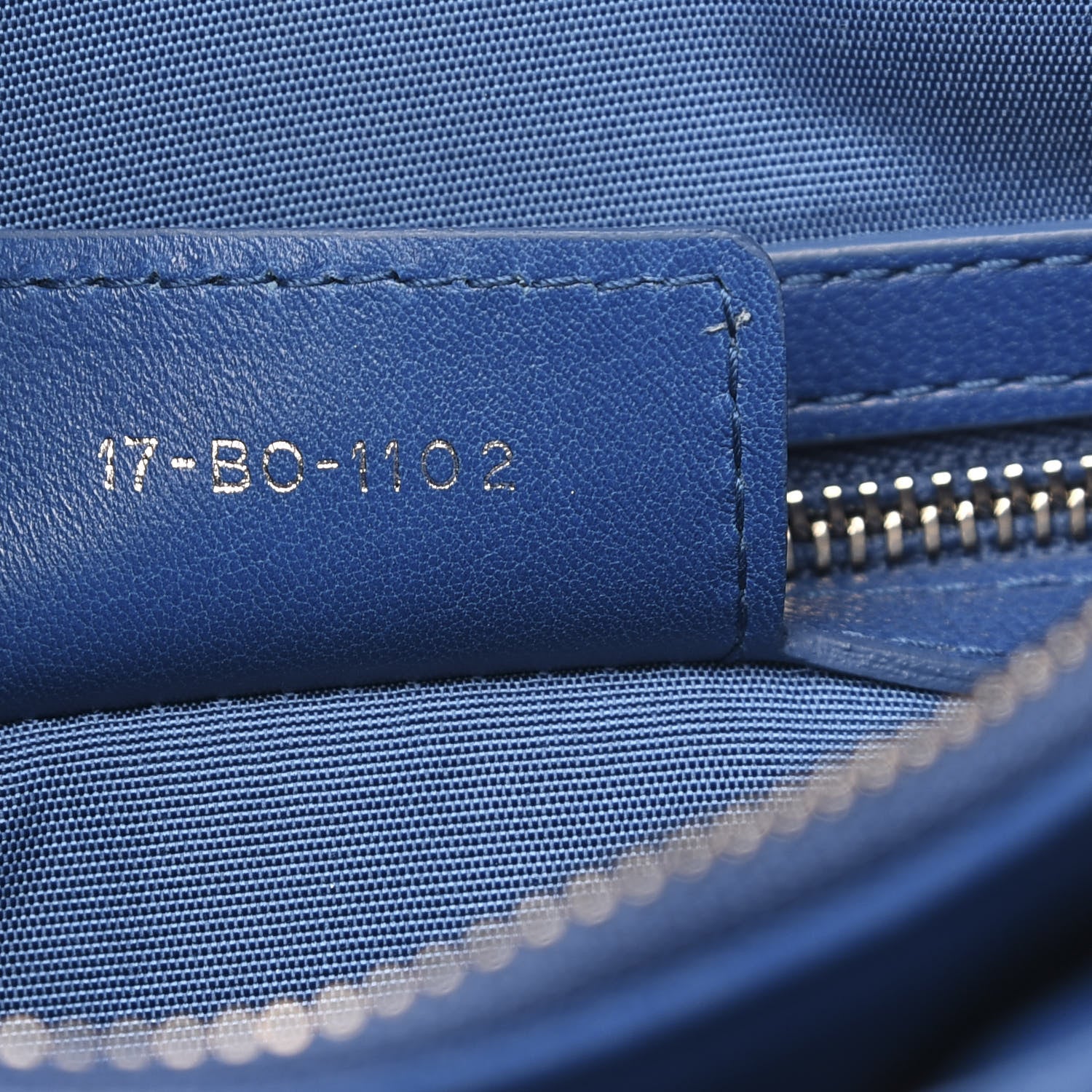 Christian Dior Lambskin Cannage Granville Polochon Blue 9 of 15