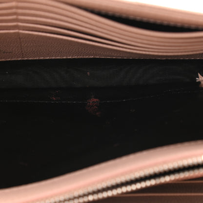 Saint Laurent Grain De Poudre Matelasse Chevron Monogram Chain Wallet Pale Pink 12 of 12