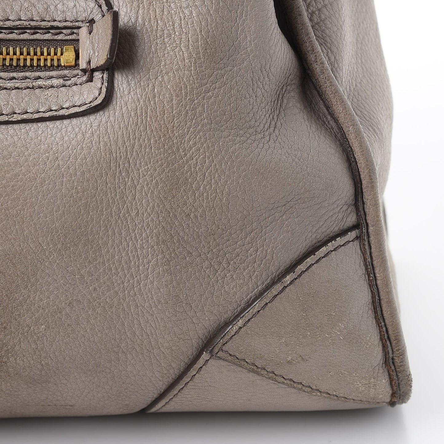 Cervo Deerskin East West Top Handle Bag Pomice