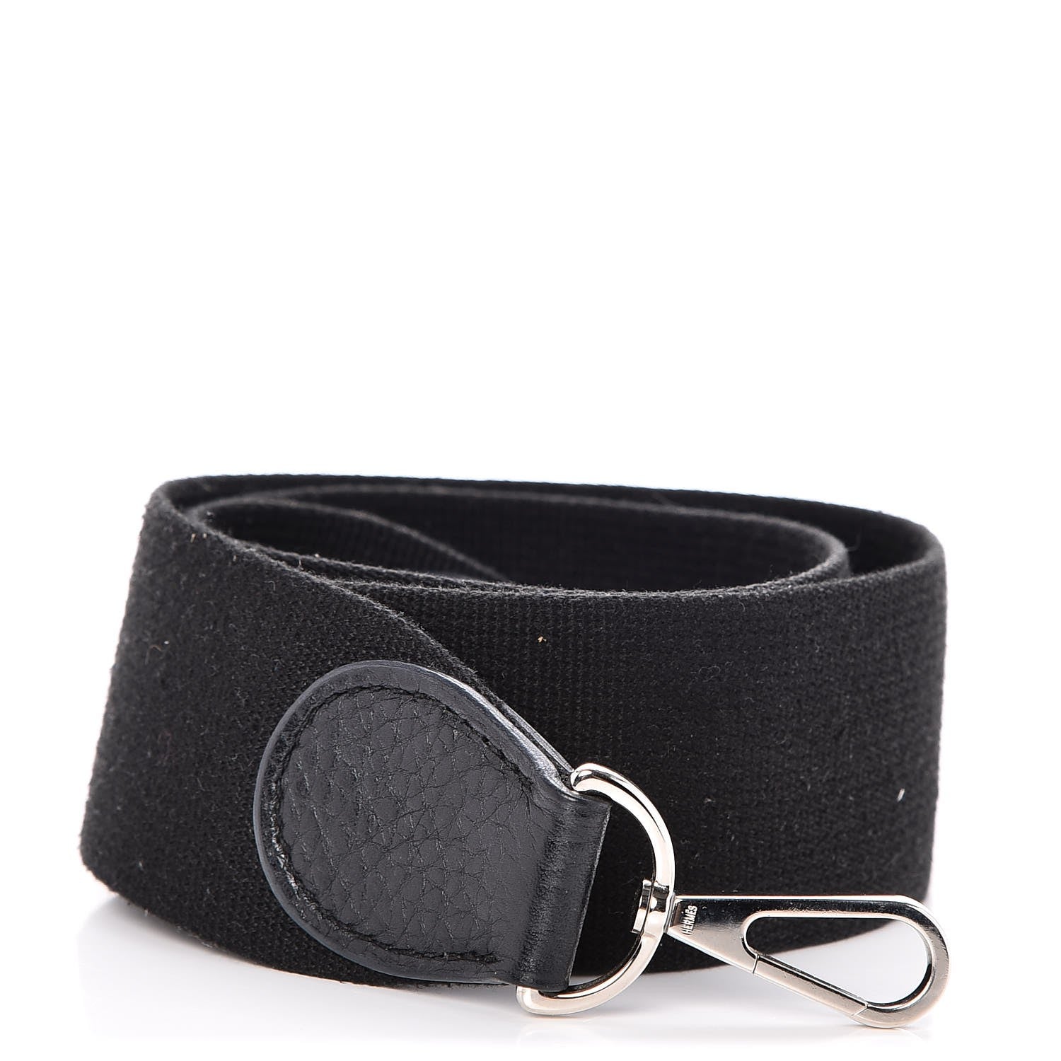 Hermes Toile Taurillon Clemence Shoulder Strap Black 1 of 5