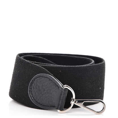 Hermes Toile Taurillon Clemence Shoulder Strap Black 1 of 5