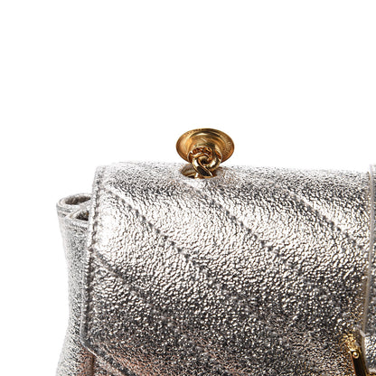 Saint Laurent Metallic Nappa Matelasse Chevron Classic Monogram Baby Chain Bag Gold 12 of 12