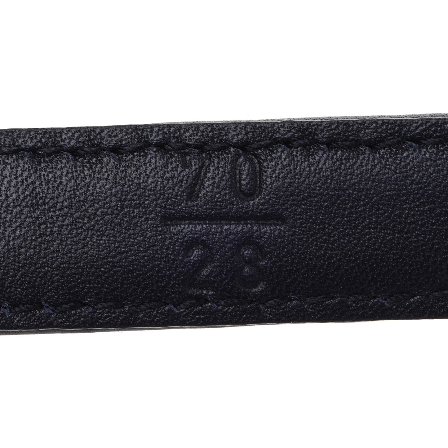 Calfskin Quilted CC Belt 70 Navy