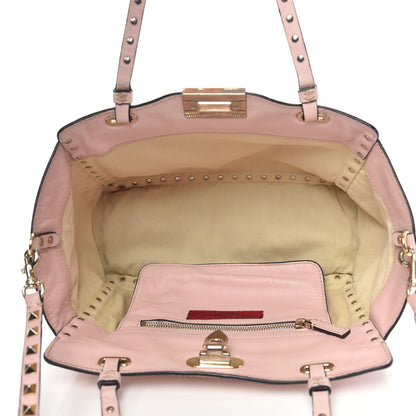 Valentino Garavani Vitello Small Rockstud Tote Pink 6 of 14