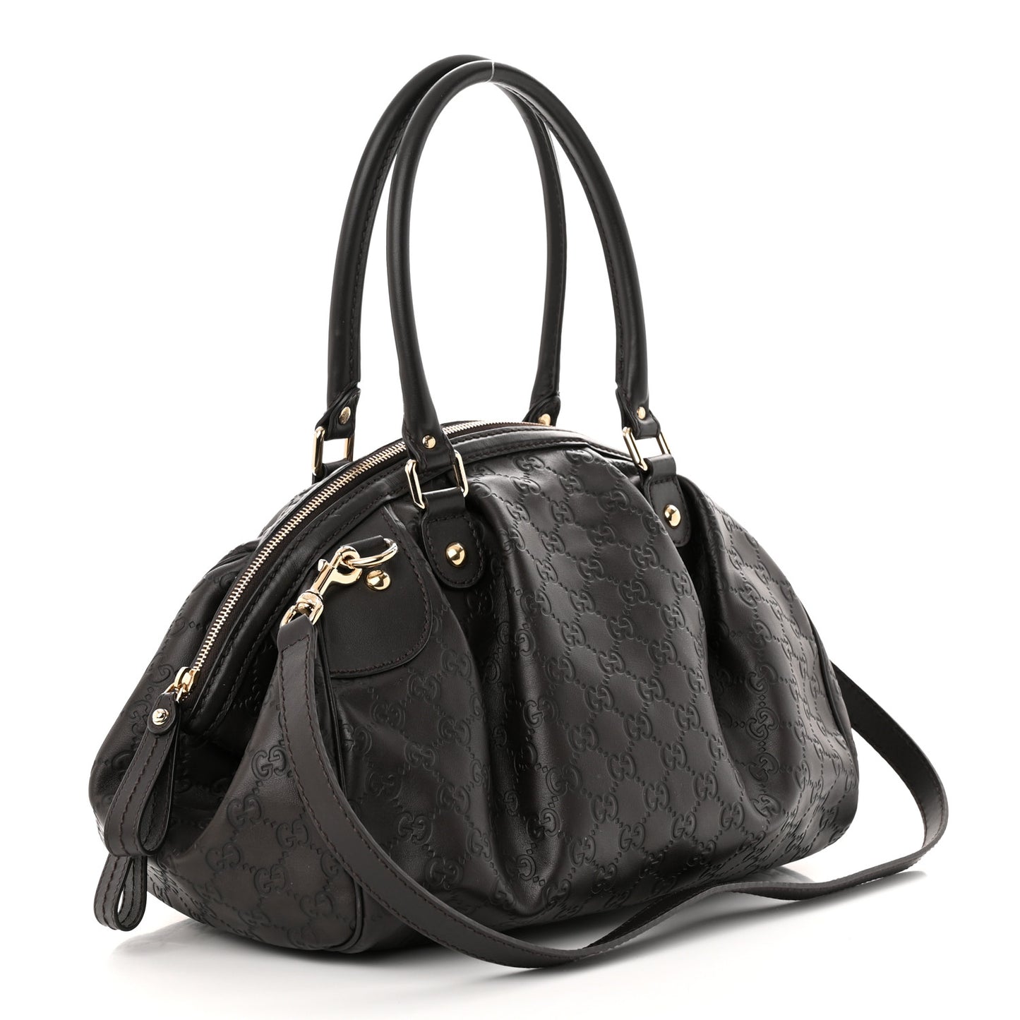 Guccissima Medium Sukey Boston Chocolate