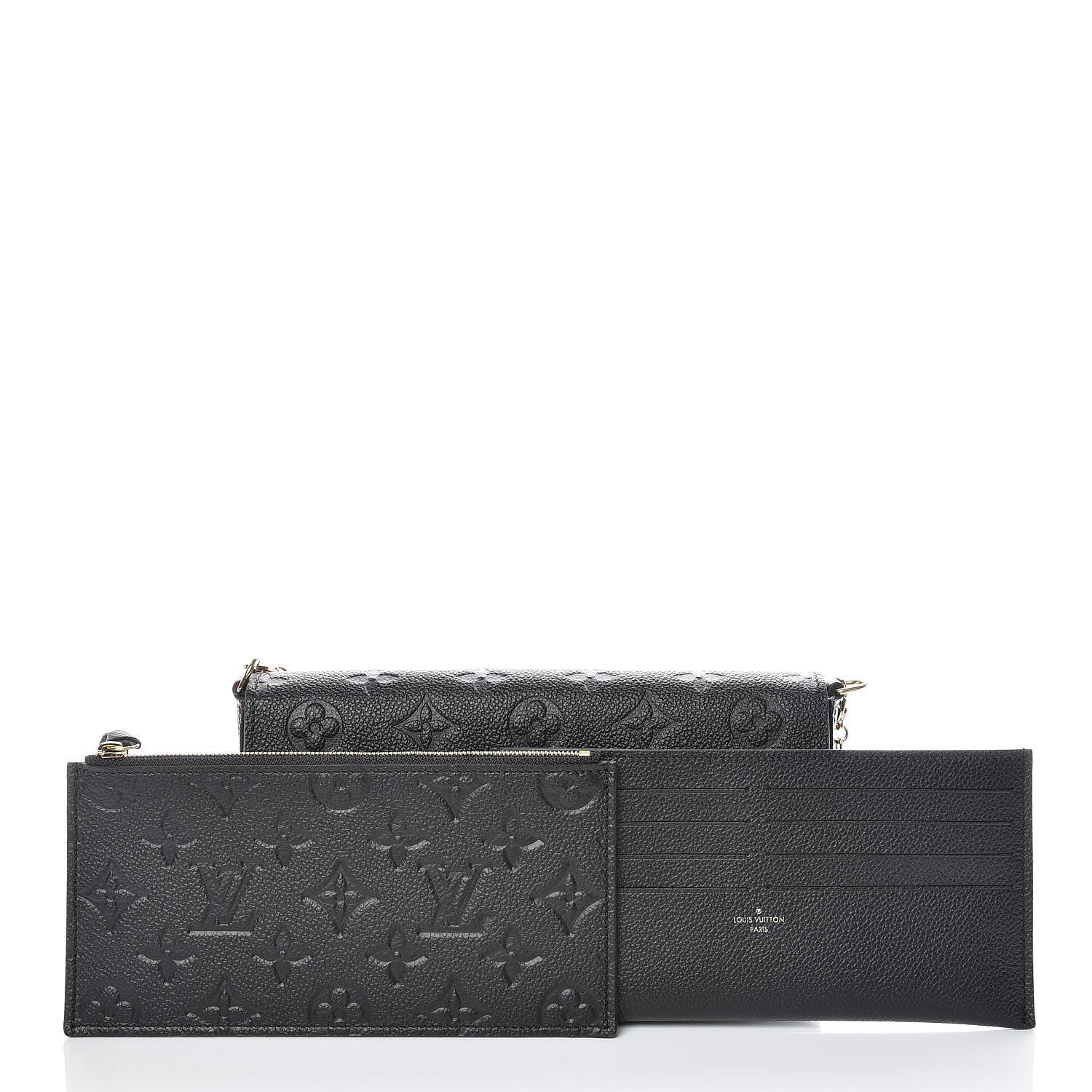 Louis Vuitton Empreinte Pochette Felicie Chain Wallet Black 3 of 12