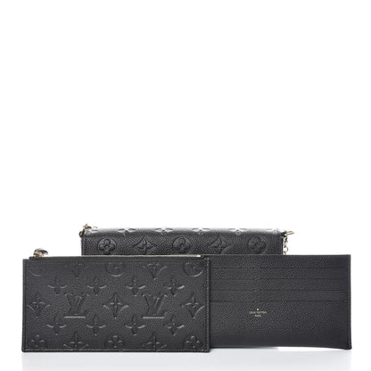 Louis Vuitton Empreinte Pochette Felicie Chain Wallet Black 3 of 12