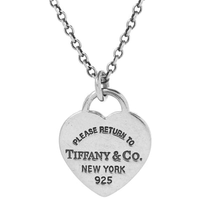 Tiffany Sterling Silver Mini Return to Tiffany Double Heart Tag Pendant Necklace 4 of 6