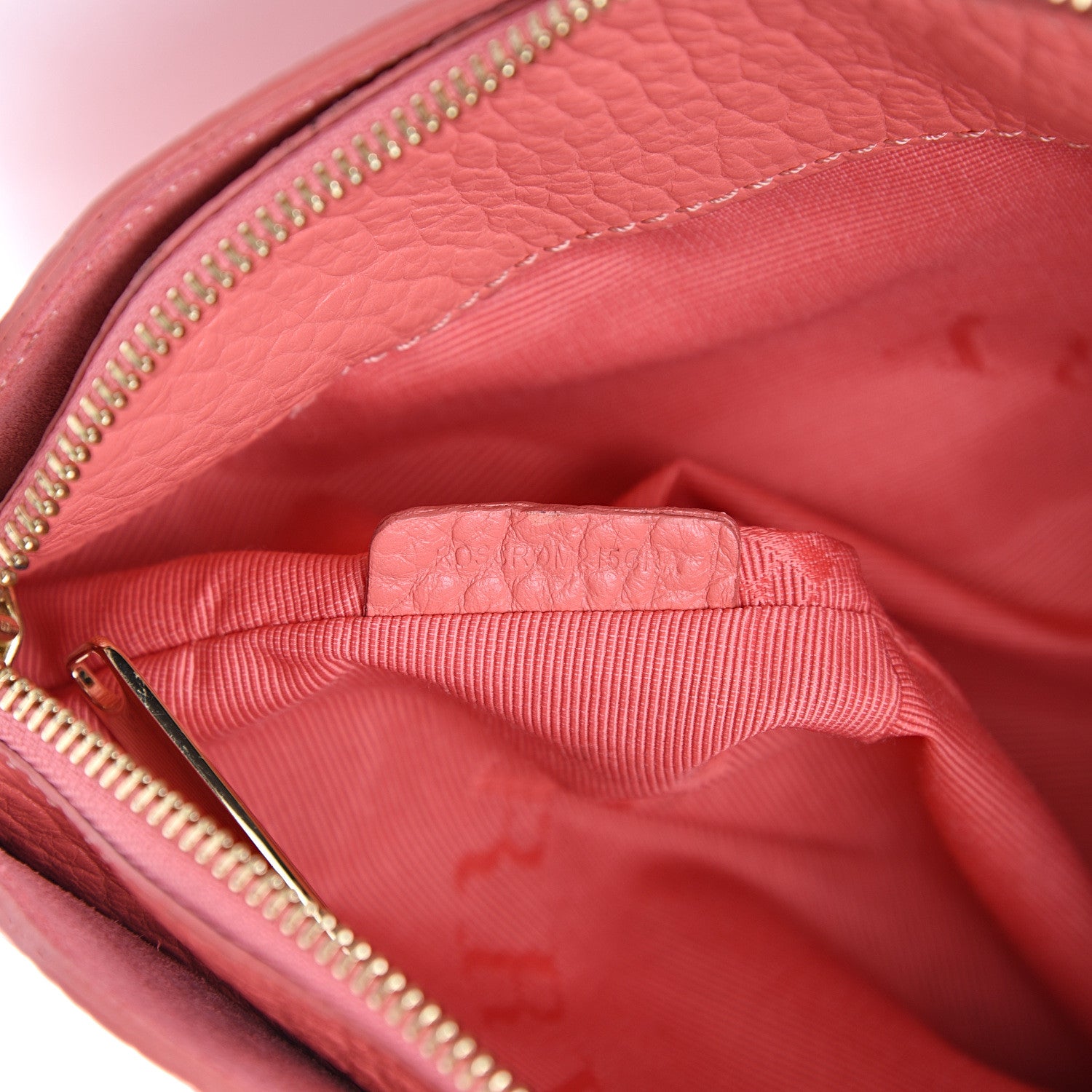 Burberry Signature Grain Calfskin Small Chichester Crossbody Clutch Bag Copper Pink 7 of 15