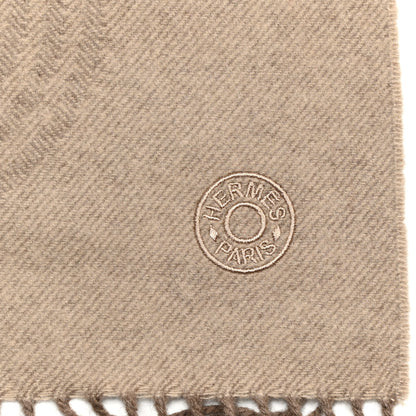 Hermes Cashmere Circuit 24 Faubourg Muffler Beige Ficelle 4 of 5