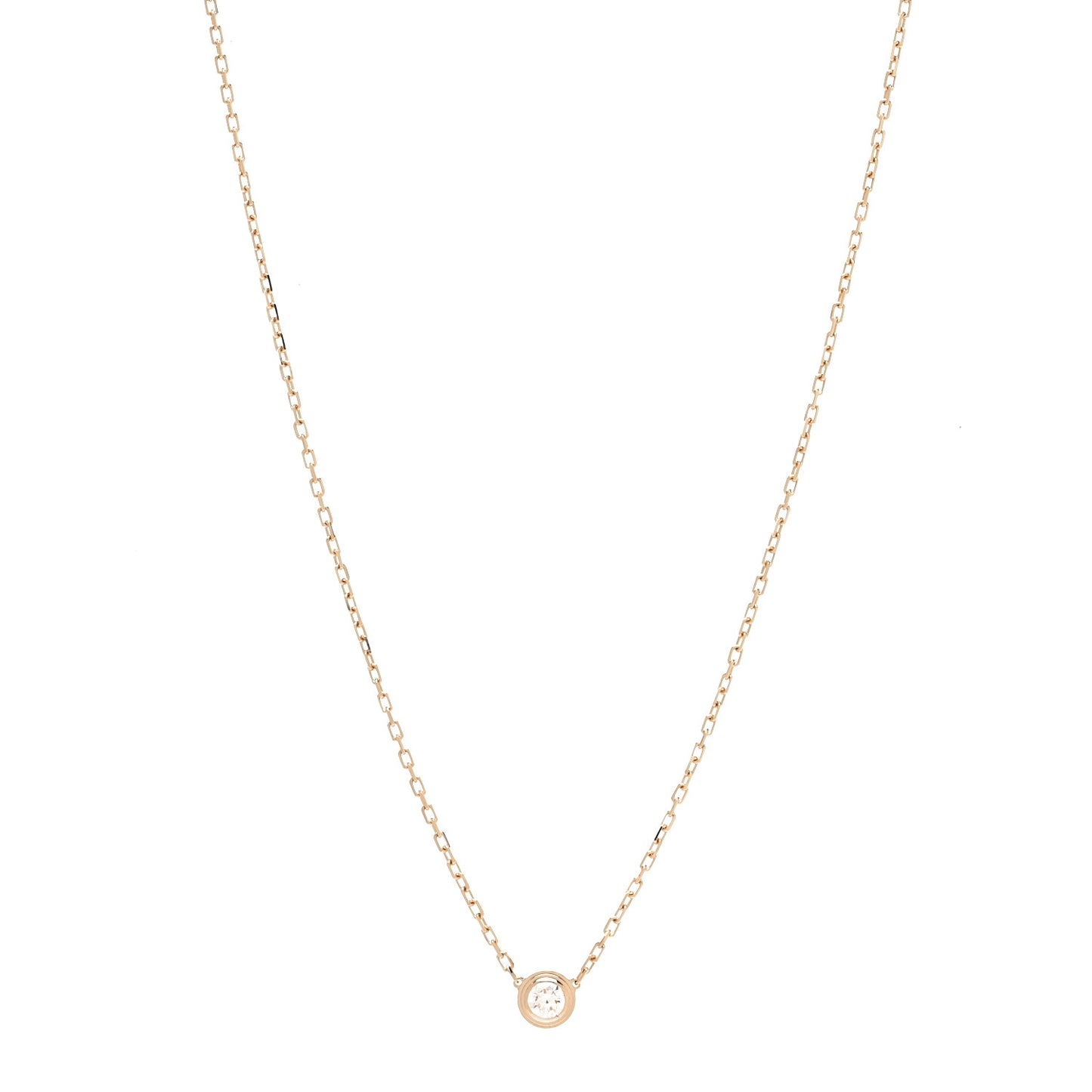 18K Yellow Gold Diamond LM D'Amour Pendant Necklace