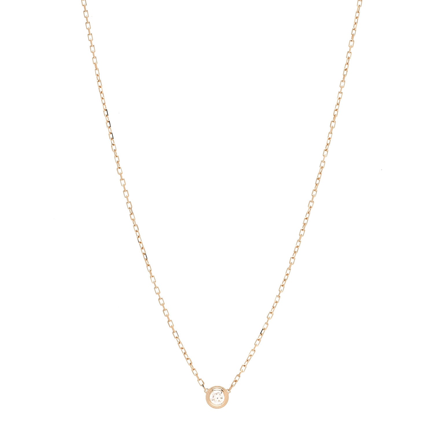 Cartier 18K Yellow Gold Diamond LM D'Amour Pendant Necklace 2 of 12