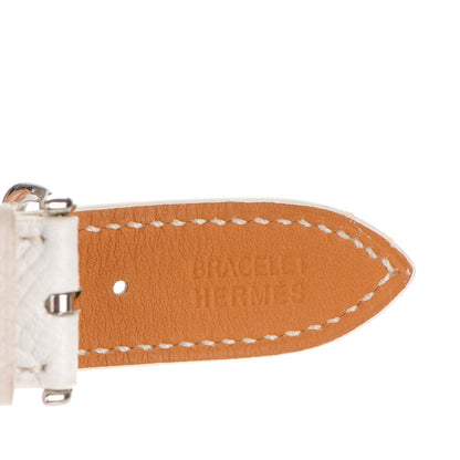 Hermes Stainless Steel Epsom 26mm Heure H Hour Quartz Watch Blanc 6 of 9