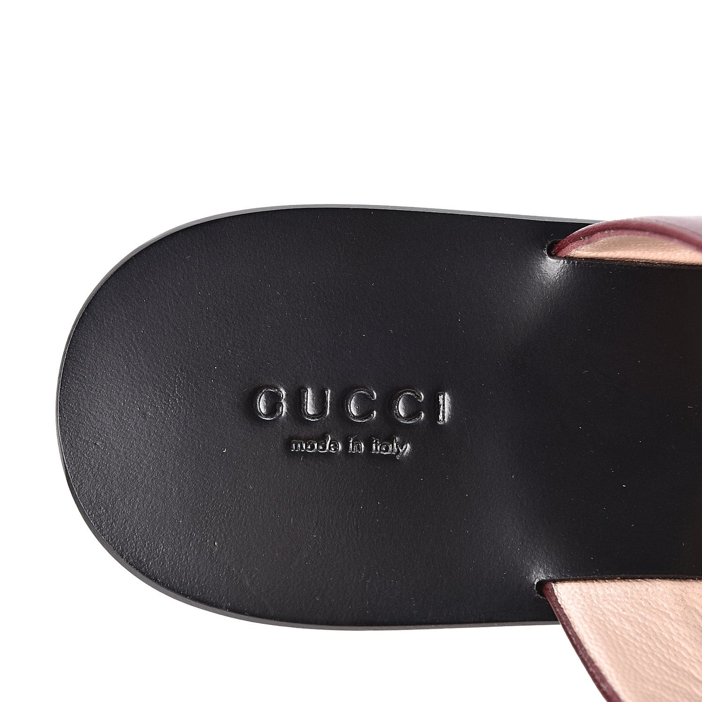 Calfskin GG Marmont Thong Sandals 39.5 Vintage Bordeaux
