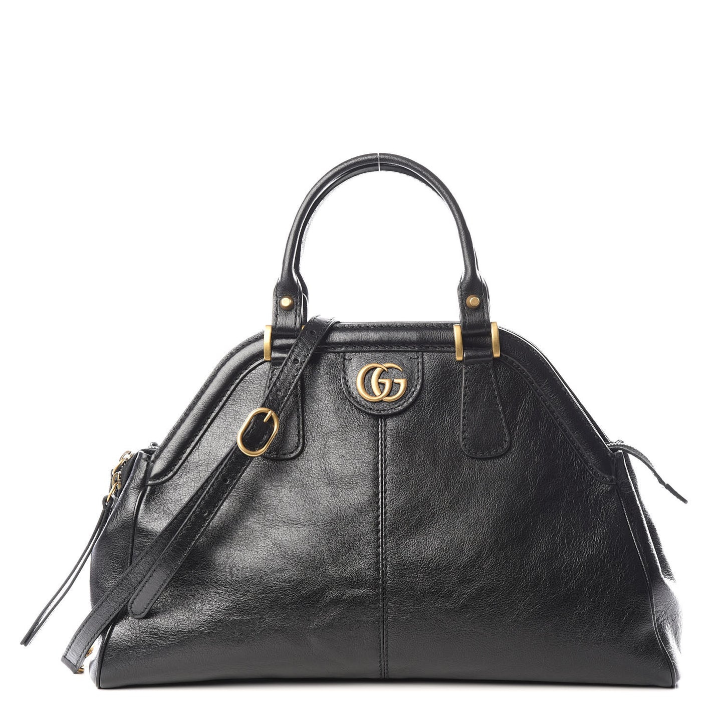 Calfskin Medium Re(Belle) Top Handle Bag Black