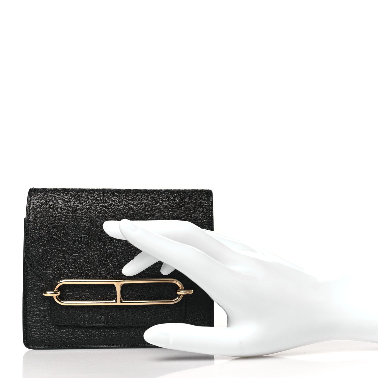 Hermes Chevre Mysore Roulis Slim Wallet Black 2 of 8