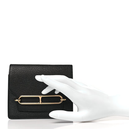 Hermes Chevre Mysore Roulis Slim Wallet Black 2 of 8