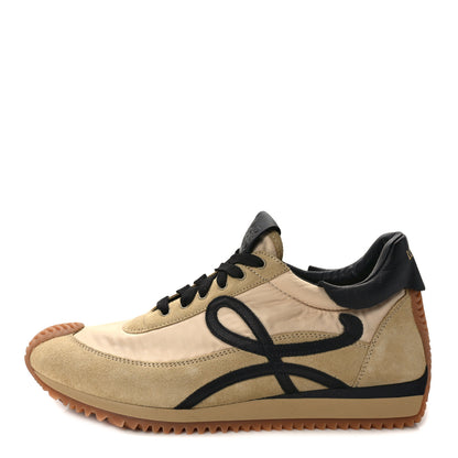 Loewe Nylon Suede Flow Runner Sneakers 41 Gold Black 1 of 10