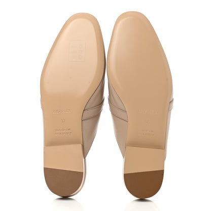 Hermes Goatskin Oz Mules 37 Blanc Gomme 7 of 8