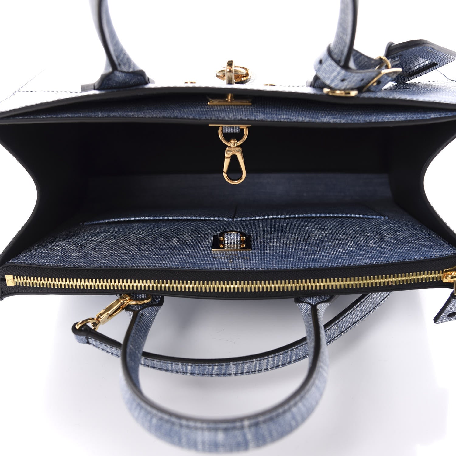 Louis Vuitton Epi City Steamer MM Blue Jean 5 of 9
