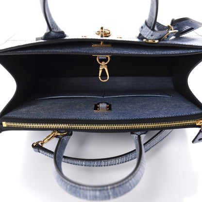 Louis Vuitton Epi City Steamer MM Blue Jean 5 of 9