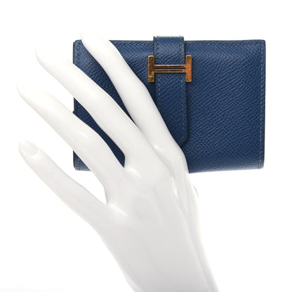 Hermes Epsom Mini Bearn Wallet Deep Bleu 2 of 7