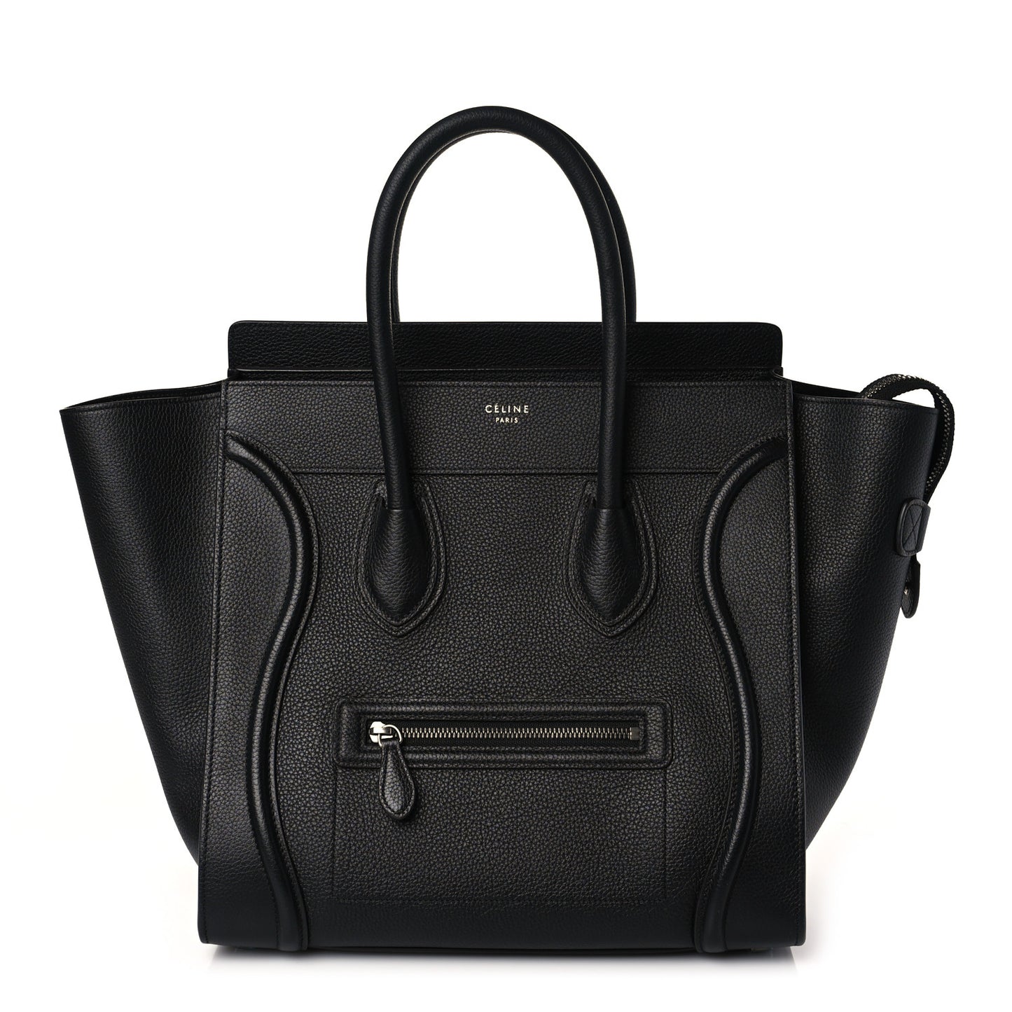 Drummed Calfskin Mini Luggage Black