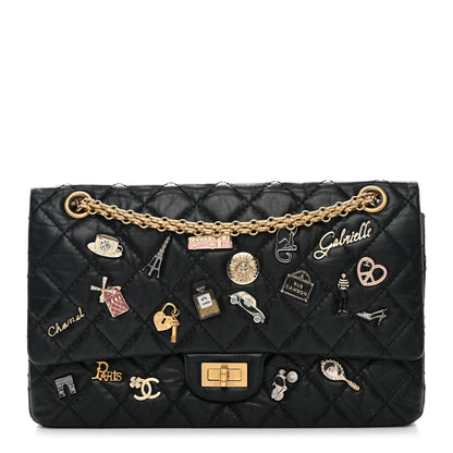 Chanel Aged Calfskin Lucky Charms 2.55 Reissue 226 Flap Black 1 of 12