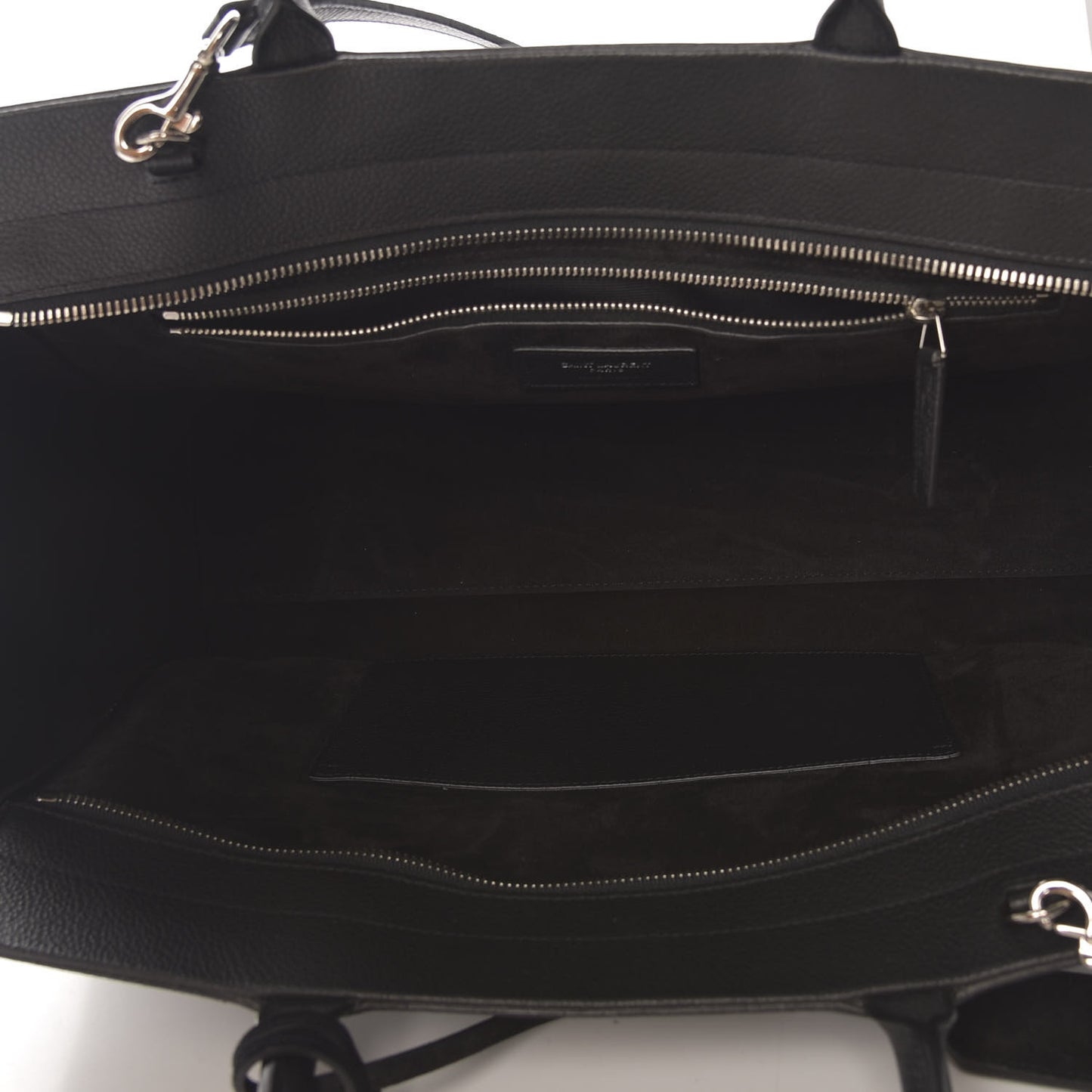Grained Calfskin Medium Rive Gauche Cabas Black