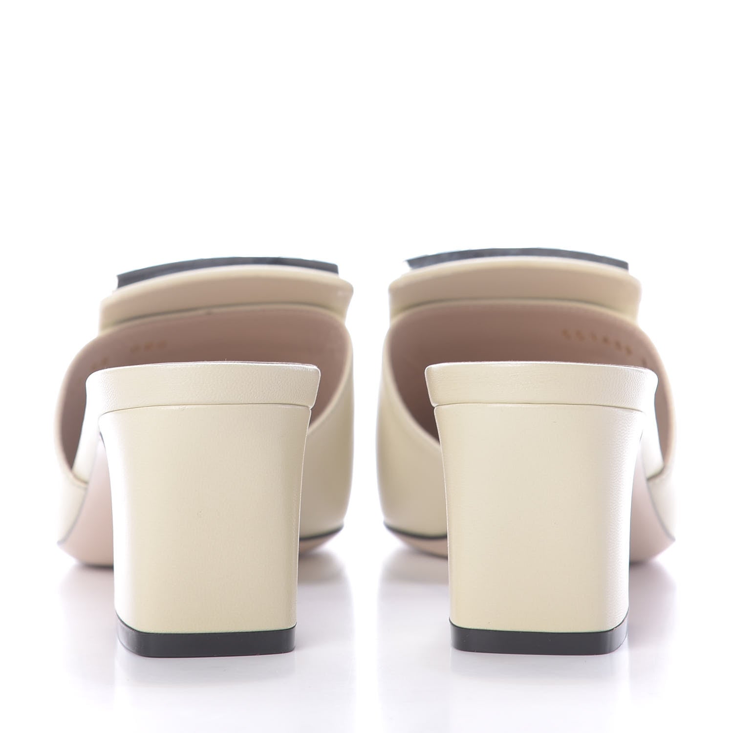 Gucci Malaga Kid Crystal Square G Madelyn Mules 38 Vintage White 7 of 12