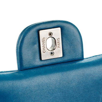 Chanel Lambskin Quilted Clutch With Chain Flap Turquoise 7 of 8
