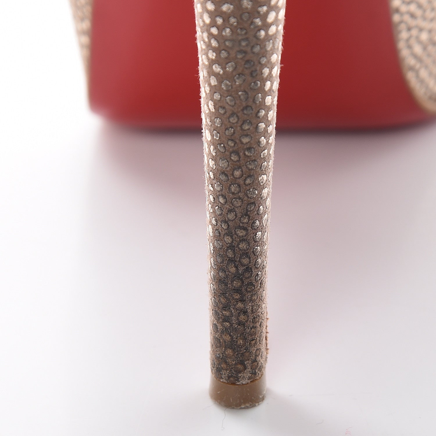 Christian Louboutin Metallic Suede Lady Peep 150 Pumps 41 Gold 18 of 21