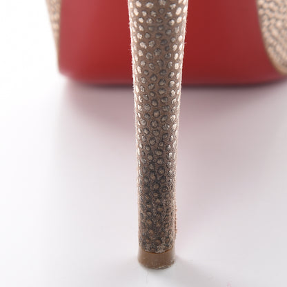 Christian Louboutin Metallic Suede Lady Peep 150 Pumps 41 Gold 18 of 21