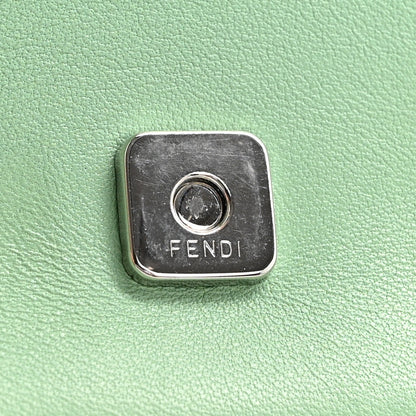 Fendi Nappa Rabbit Fox Fur Micro Buggie Baguette Verde Acqua 11 of 16