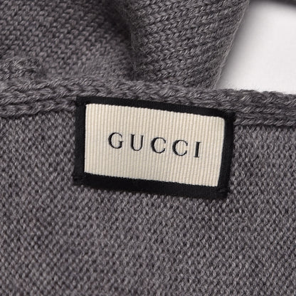 Gucci Wool Newporte Long Scarf Graphite Ivory 5 of 5