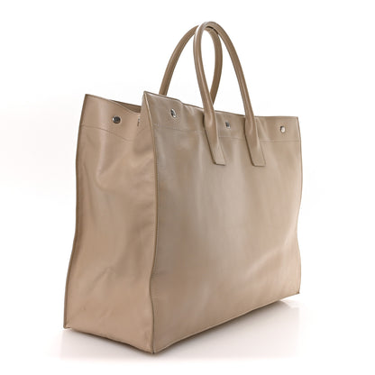 Saint Laurent Vitello Large Rive Gauche Tote Sea Salt 3 of 10