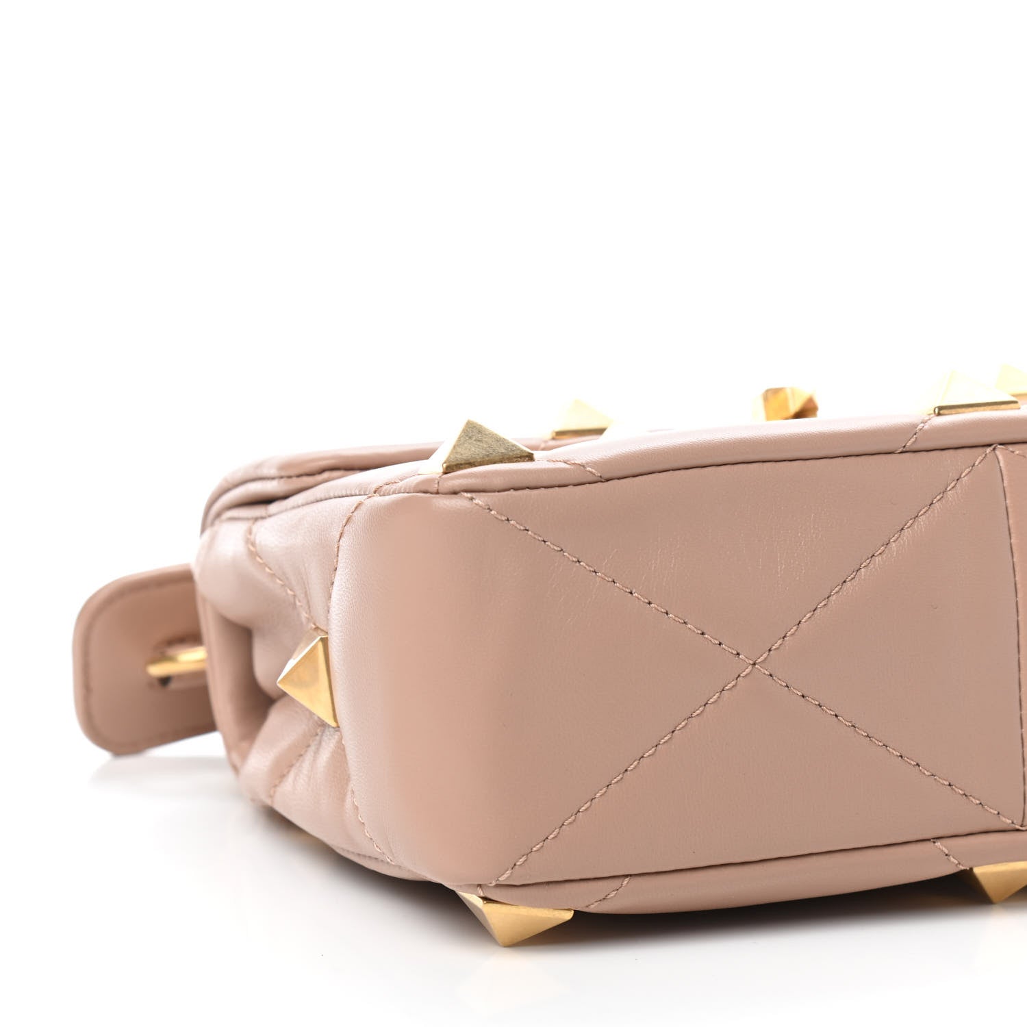 Valentino Garavani Nappa Medium Roman Stud Shoulder Bag Rose Cannelle 7 of 8