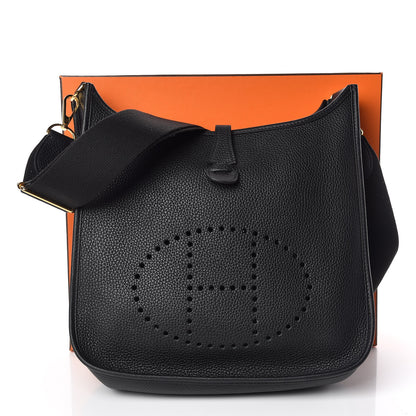Hermes Taurillon Clemence Evelyne III PM Black 10 of 10