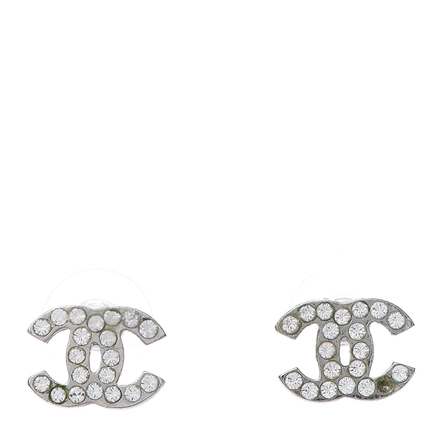 Crystal Mini Timeless CC Earrings Silver