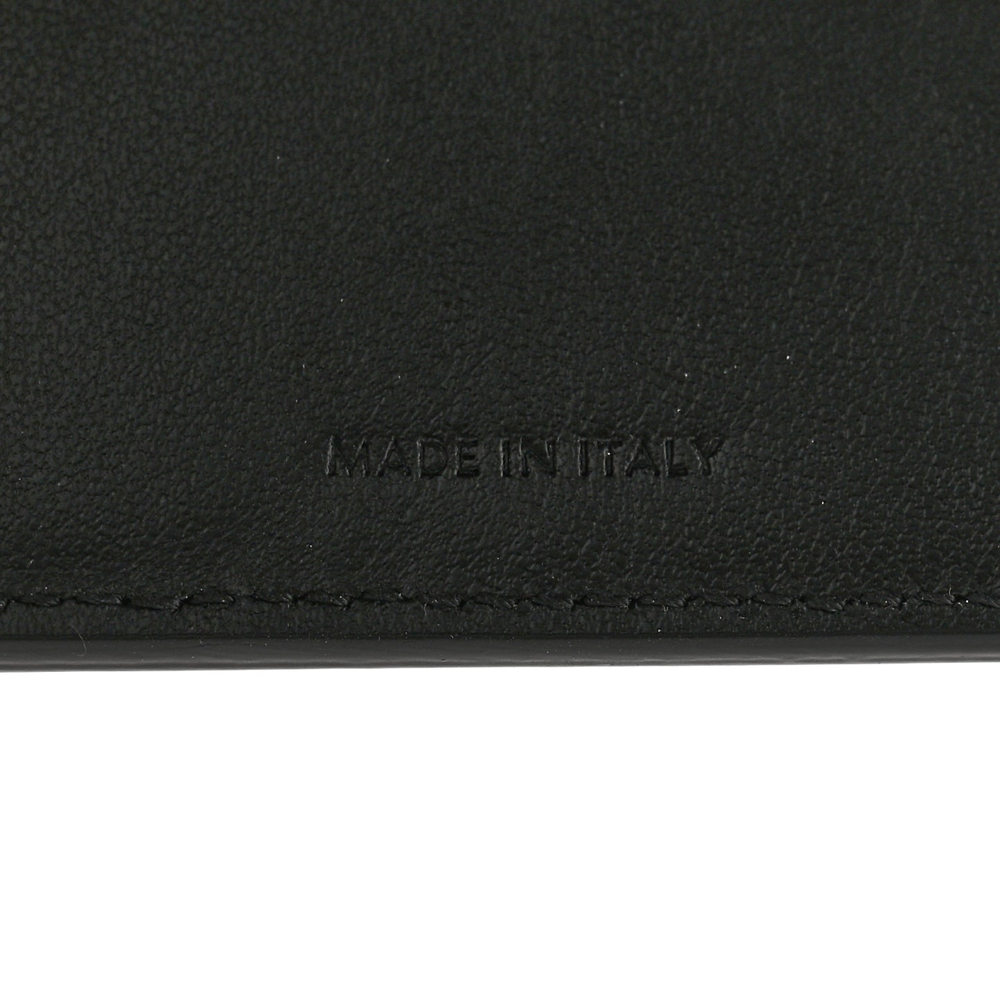 Smooth Calfskin Triomphe Embossed Small Multifunction Folded Wallet Black