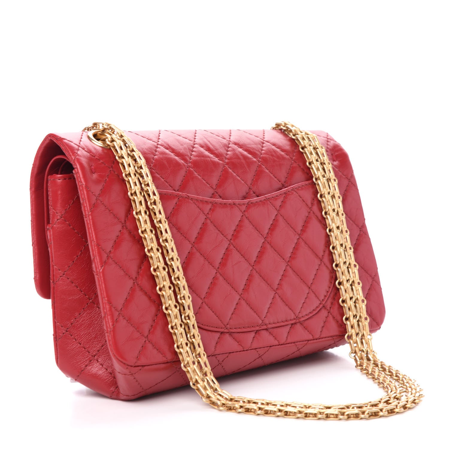 Chanel Aged Calfskin Quilted 2.55 Reissue 225 Flap Red 4 of 12
