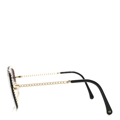 Chanel Chain Square Sunglasses 4244 Black 3 of 7