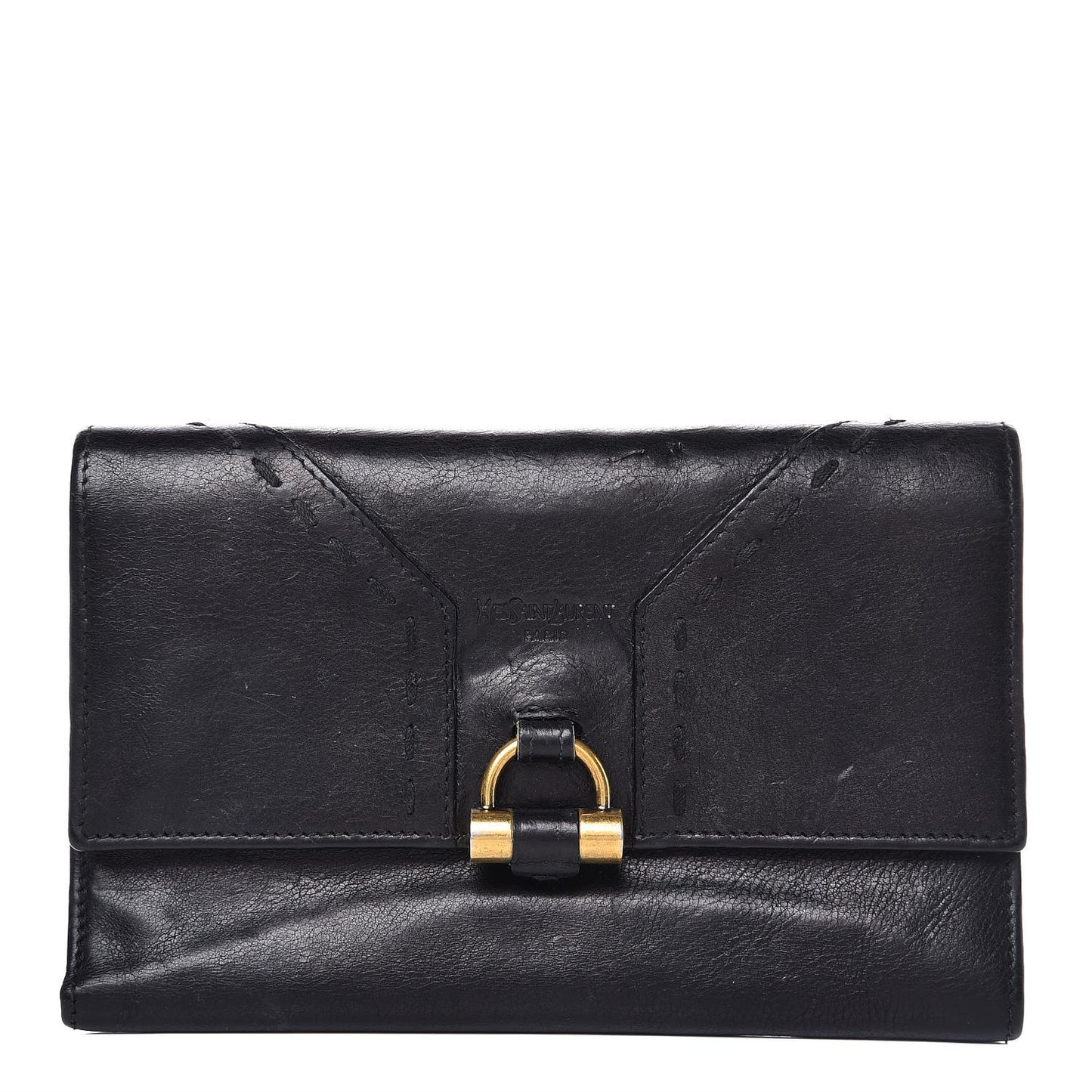 Calfskin Muse Continental Wallet Black