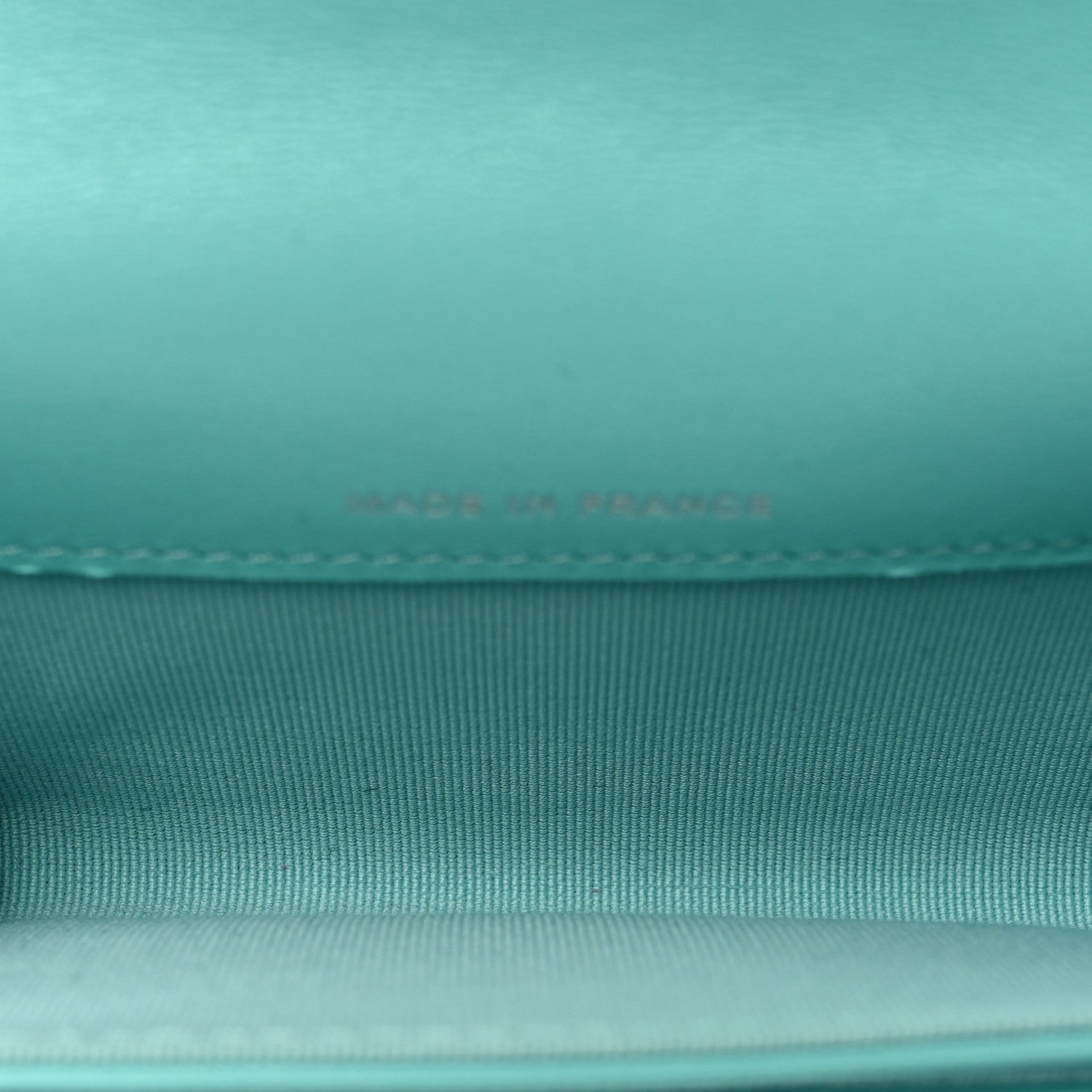 Chanel Lambskin Quilted Flap Card Holder Wallet Turquoise 5 of 9
