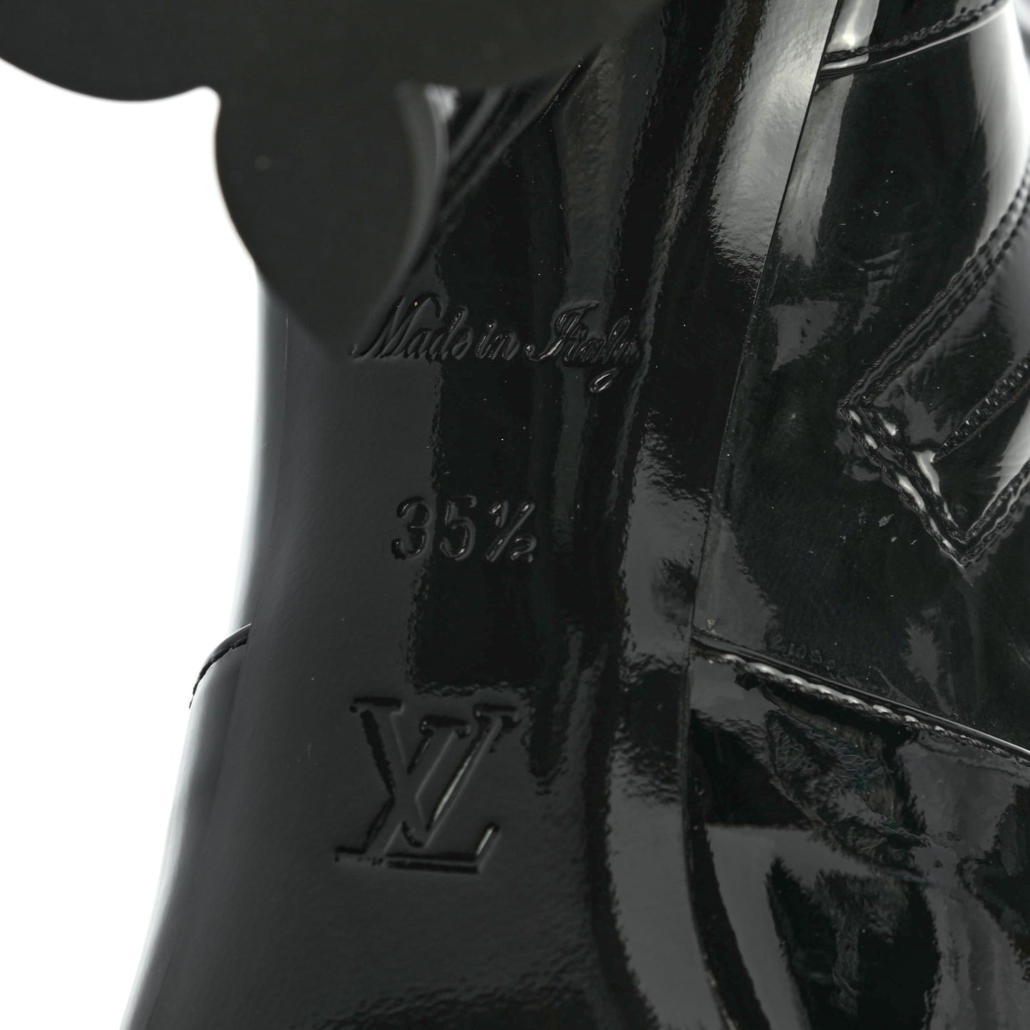 Patent Silhouette Ankle Boots 35.5 Black